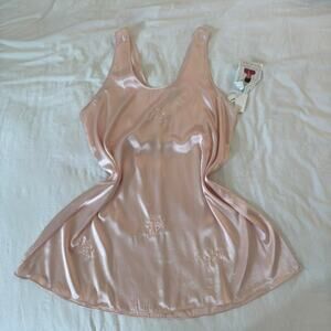 Vintage pink satin lingerie dress